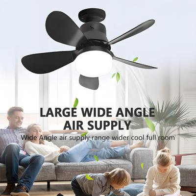 E27 Deckenventilator mit Licht Leiser elektrischer Ventilator Deckenlampe mit Fernbedienung Timing 3 Geschwindigkeiten einstellbar für Wohnzimmer