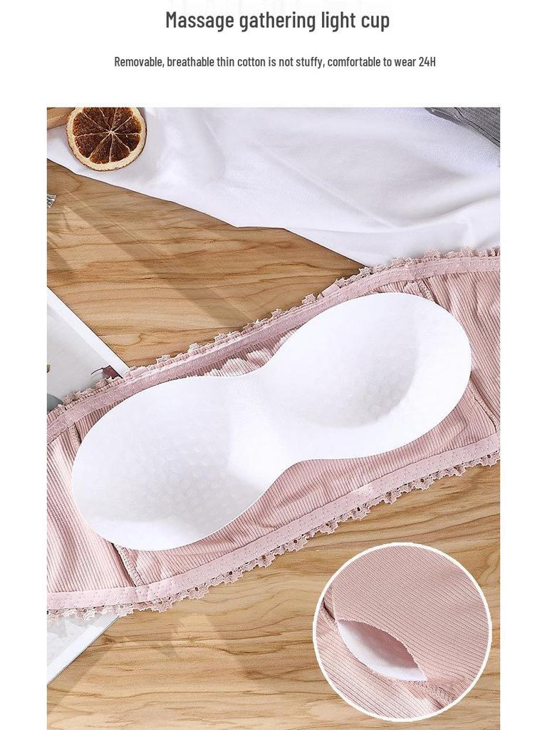 Elegant Lace Anti-Exposure One-Shoulder Strapless Women's Bandeau Top