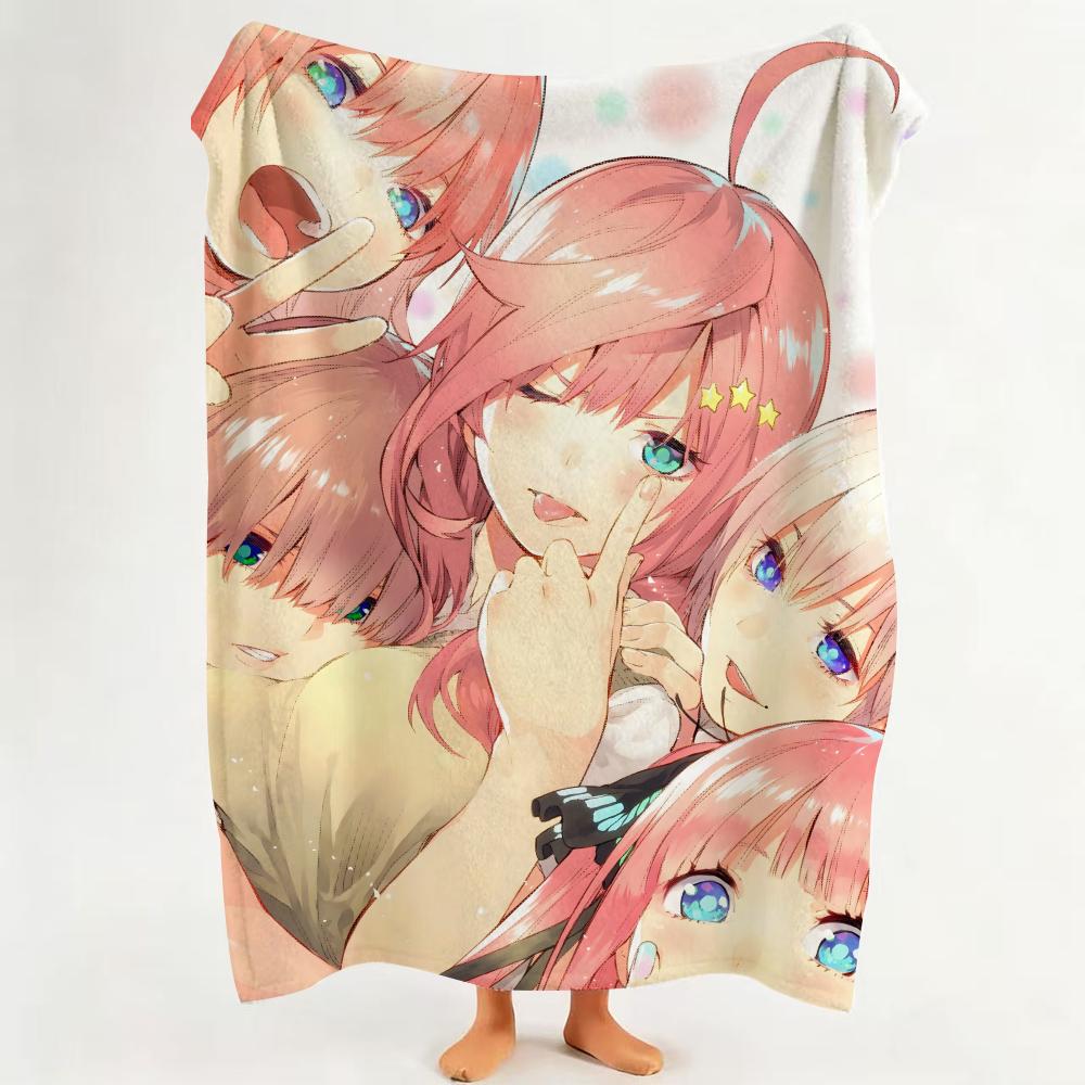 

Anime T The Q Quintessential Q Quintuplets Throw Flannel Throw Blanket Suitable for Sofa Living Room Bedroom 75cmx90cm