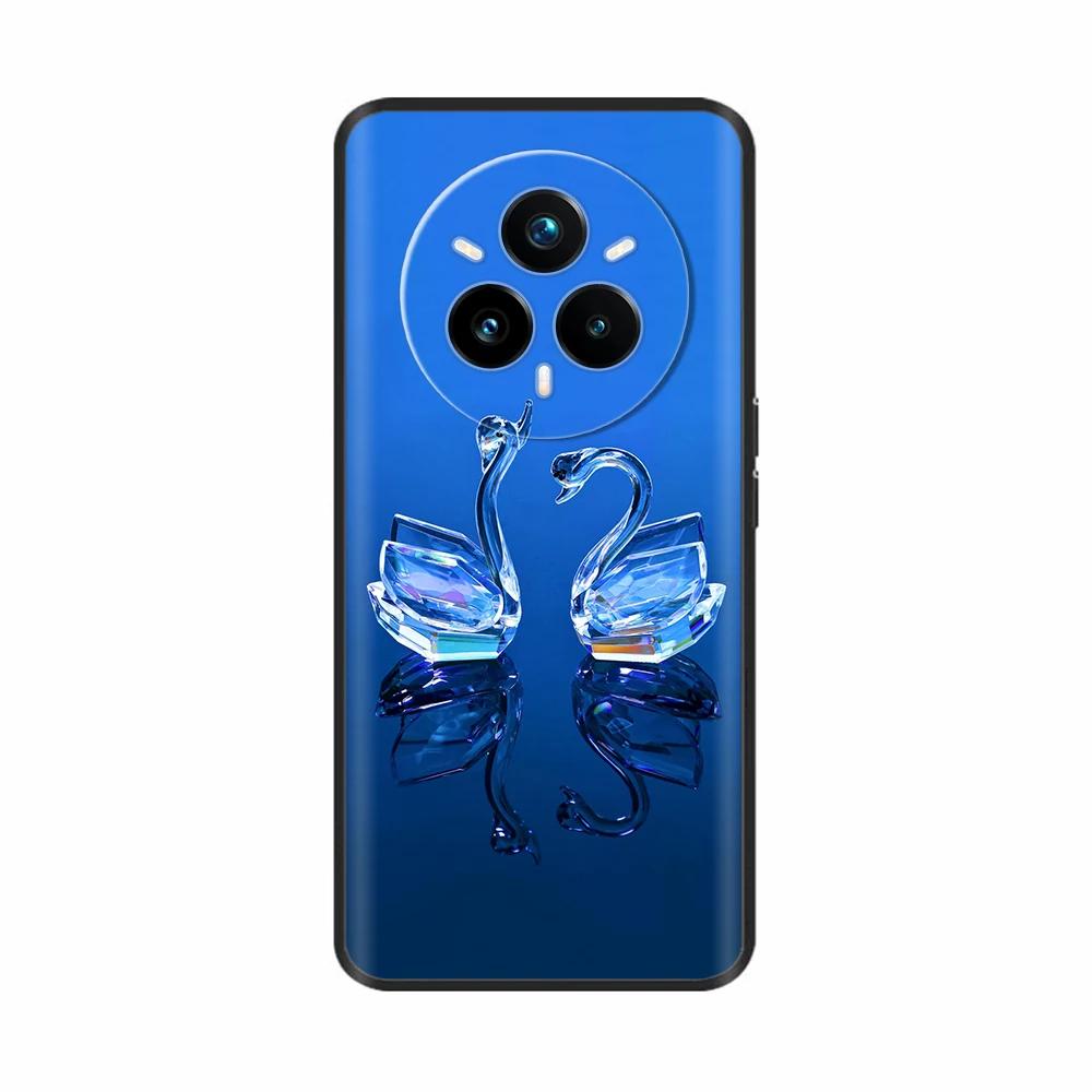 Für Realme 14 Pro Plus Hülle Rückseite Girly Mode Herz Blume Malerei Weiche TPU Hülle Fundas Für Oppo Realme 14 Pro+ Hüllen
