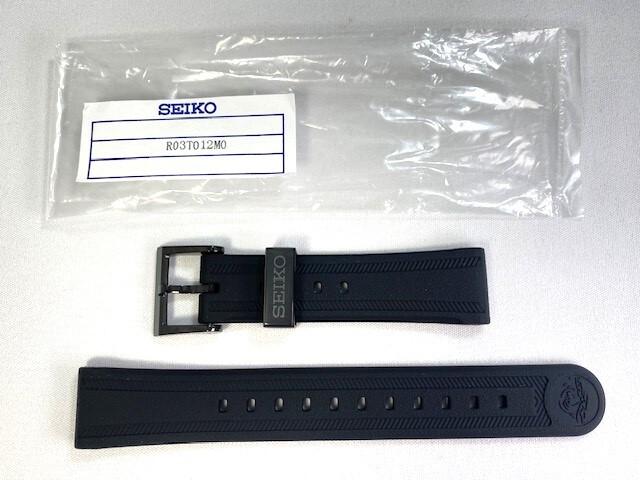 R03T012M0 SEIKO Prospex 20mm Genuine Silicone Band Black for Via SBDX051/8L35-01N0 (Ships Nekoposu)