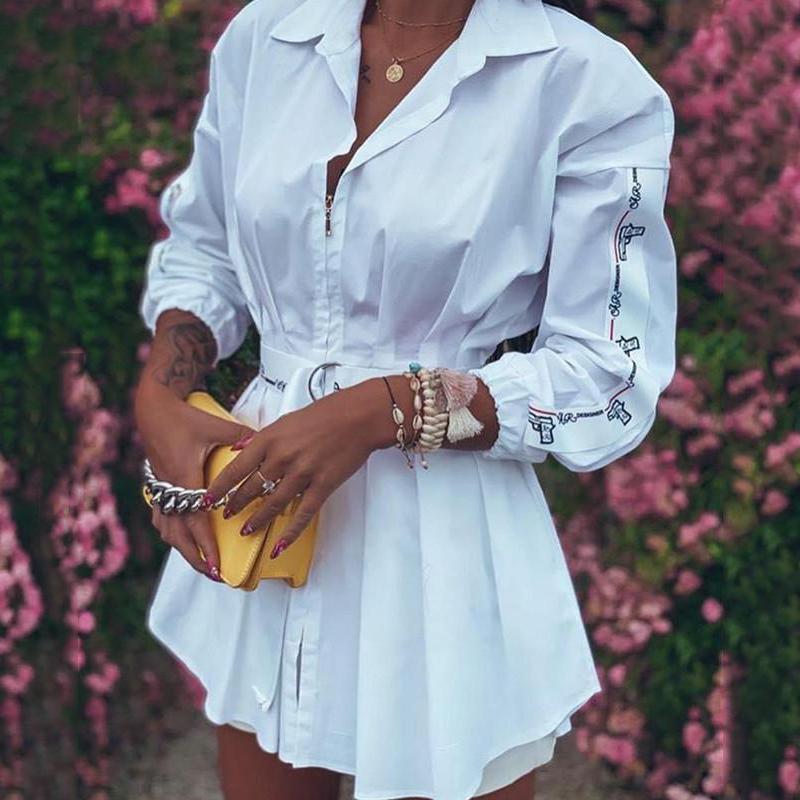 

Плиссированное платье-блузка на молнии с рукавами-фонариками 2023 M красный