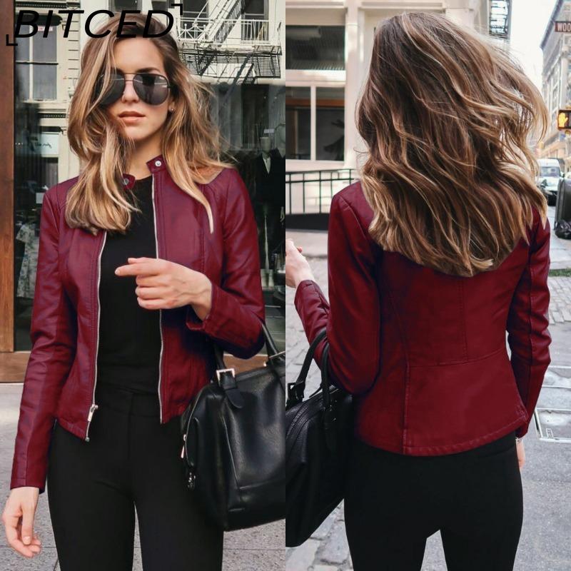 BITCED Autumn/Winter Women's Fashionable Leather PU Blazer