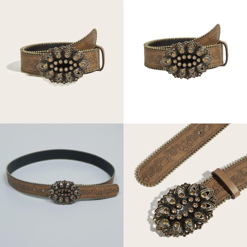 Style Leather Waist Belt With Alloy Buckle For Streetwear And Look