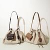 2026 early spring new minimalist fashion shoulder messenger bag portable drawstring cloud bag