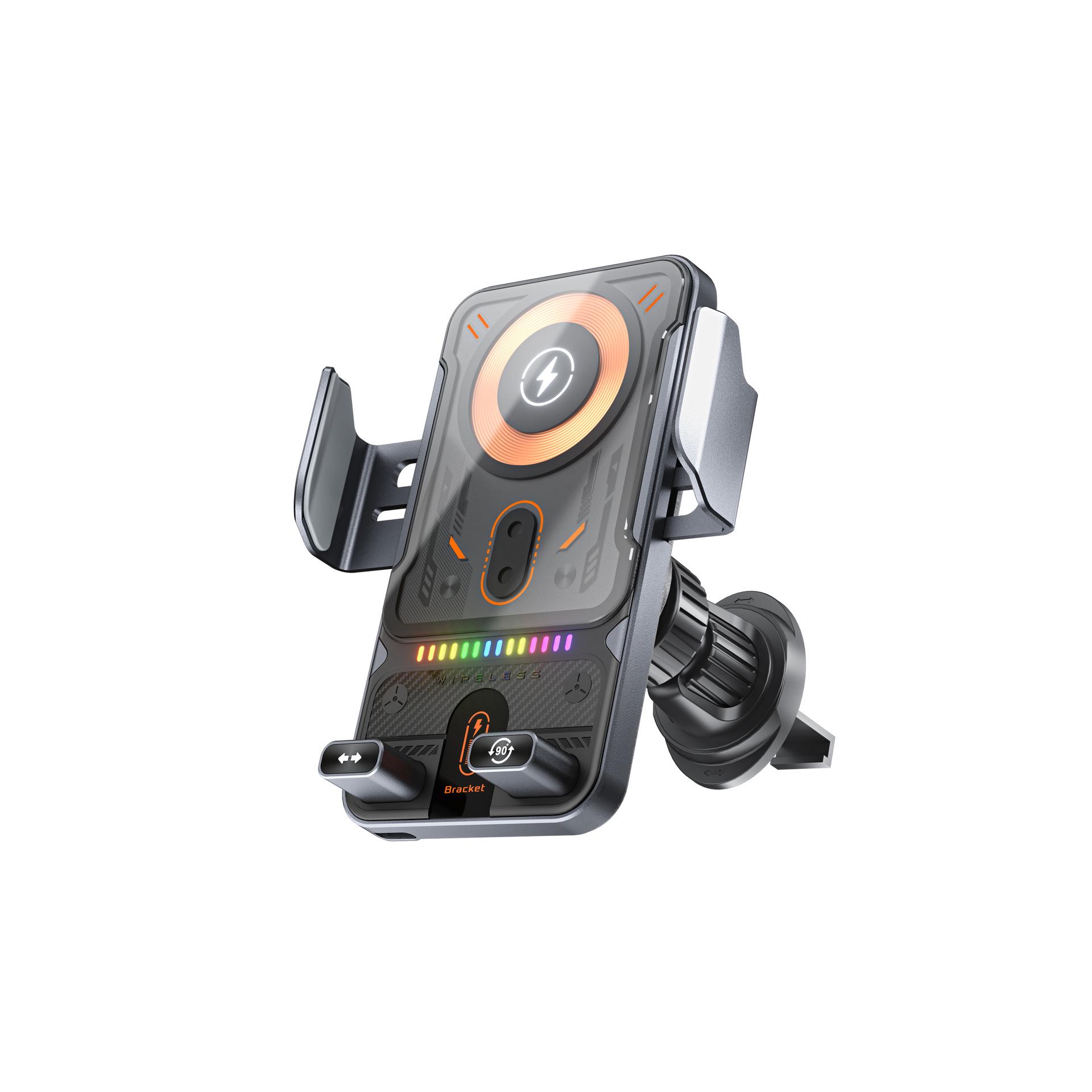 

Infrared Electric Wireless Charging Car Phone Holder with Induction and Air Vent Mount, Universal Navigation