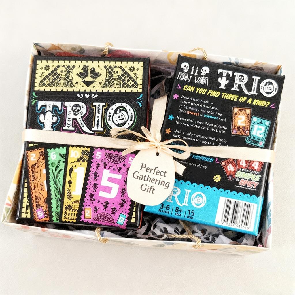 Trio Brain Training Card Game: Logic Matching Strategy Board Game For Kids & Adults, Educational Family Party Tabletop Toy