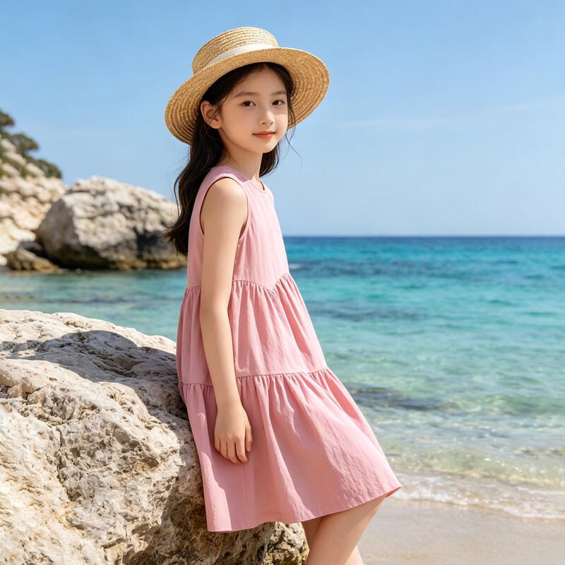 Xiaoyinman Girls' 2026 Summer Sleeveless Princess Dress