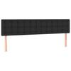 Vidaxl Zagłówek Do Łóżka Z Led, Czarny, 160X5X78/88 Cm, Sztuczna Skóra
