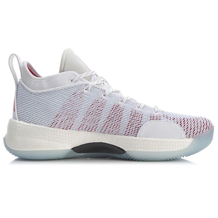Li Ning Yu Shuai 13 Mid Basketball Shoes Men Sneakers White Red ABAQ013-81