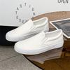 Chaussures Slip-On en toile unisexes 2026: Chaussures plates d'été décontractées style coréen pour étudiants et couples.