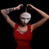 BEPAN Ladies Full Face Sexy Adult Performance Net Red Gold and White Dance National Style Halloween Mask Fun
