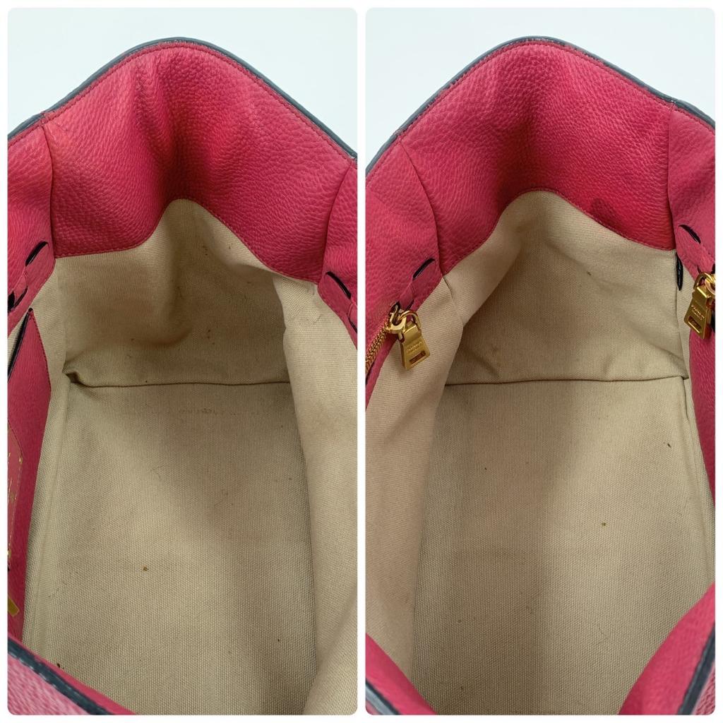 Prada Vitello Dino Skóra Licowa Torba Do Ręki Tote Na Ramię BR5092 Różowa Płytka z Logo Trójkątnym Biała Metka