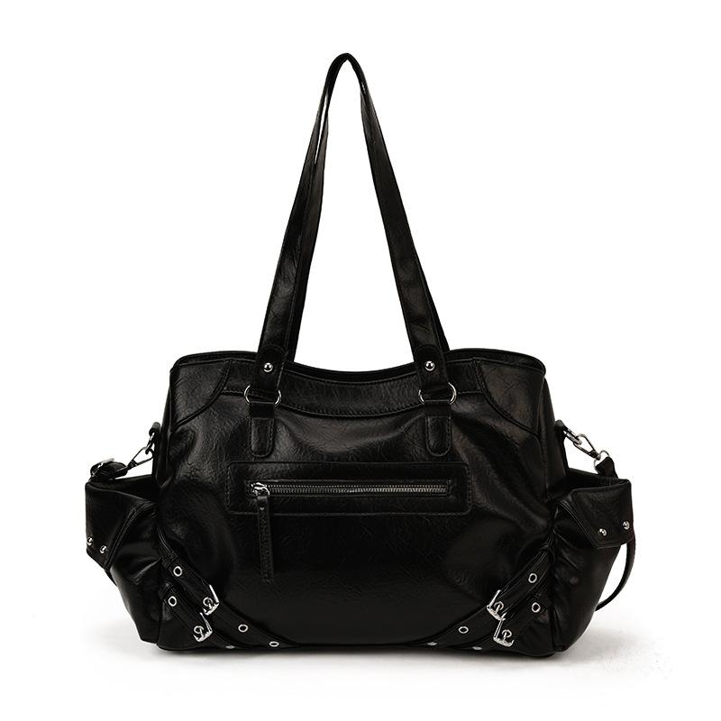 Retro Bag Women's Large Capacity 2025 New Autumn and Winter Versatile Shoulder Messenger Bag Texture Student Class Tote Bag