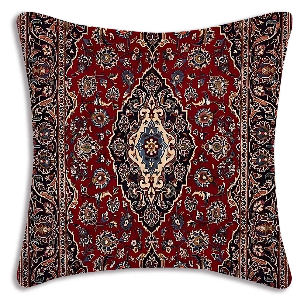 Luxury Persians R-Rug Illow Covers Cartoon Sofa Decorative Home Double-sided Printing Short Plush Cute Cushion Cover