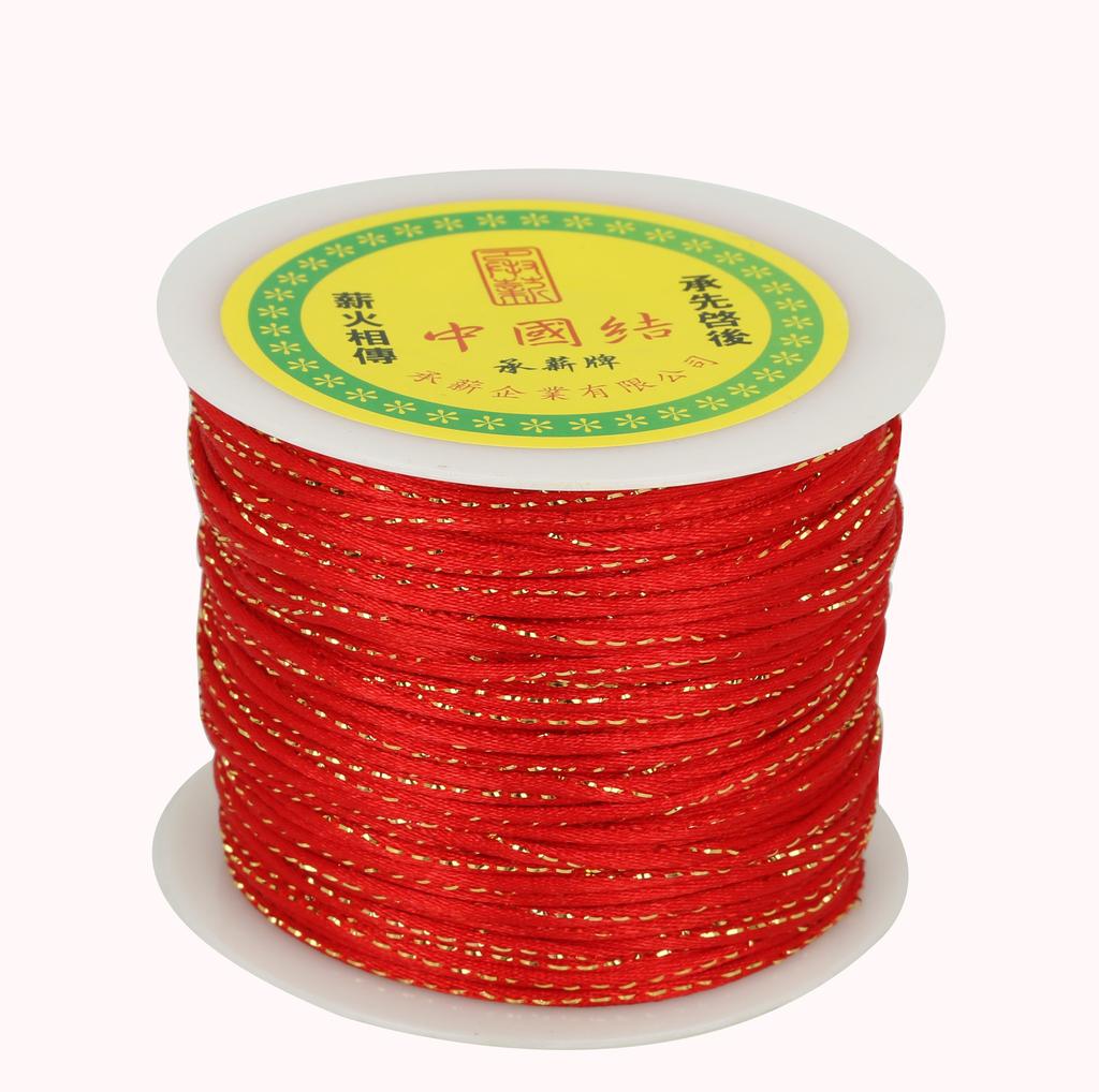 91Meter Gold Silk Thread Knot Beading Bracelet Necklace Braided DIY Jewelry