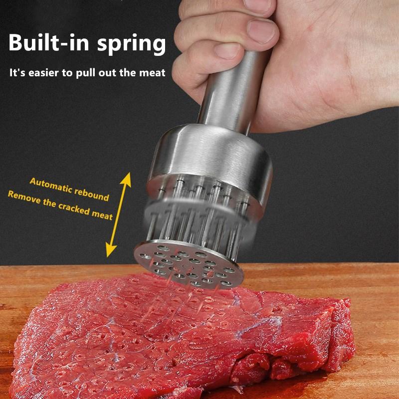 304 Stainless Steel Loose Meat Needle Meat Tenderizer Household Quick Insert Beef Artifact Loose Meat Hammer Steak Kitchen Tool