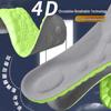 4D Cloud Sports Insoles: Shock-Absorbing, Deodorizing, Breathable, Sweat-Absorbing, Soft, Pain-Relief, High-Elastic Military Training Insoles.