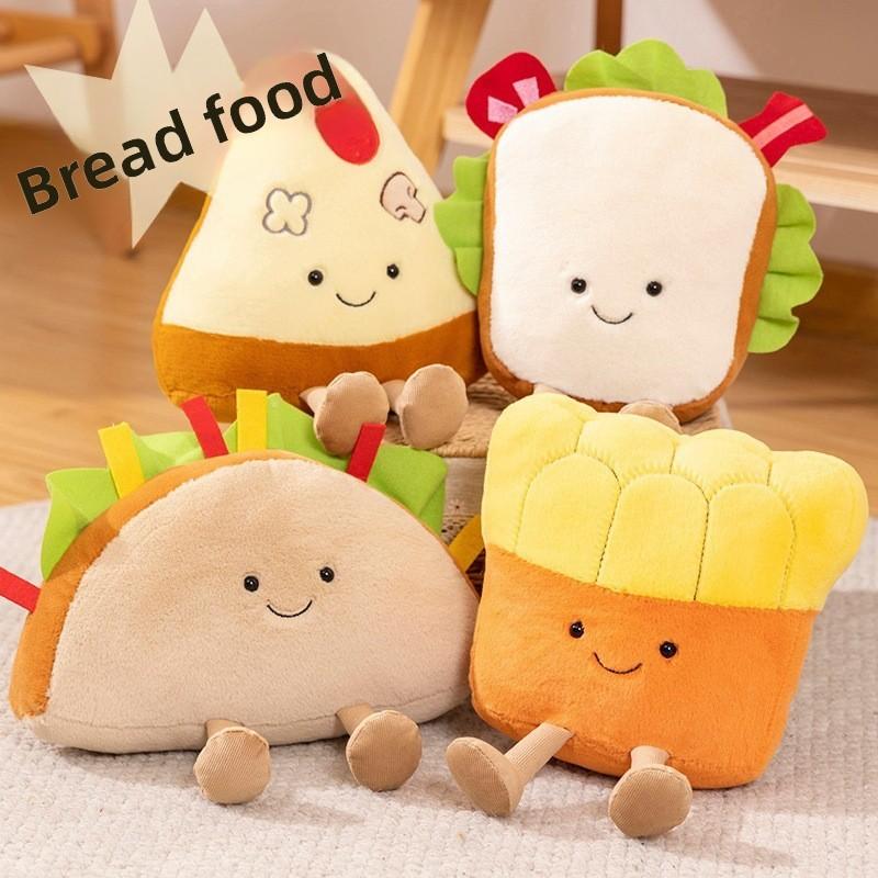 Giocattolo Peluche Sandwich Pizza Hamburger Ciondolo Decorativo Per Bambini e Collezionisti