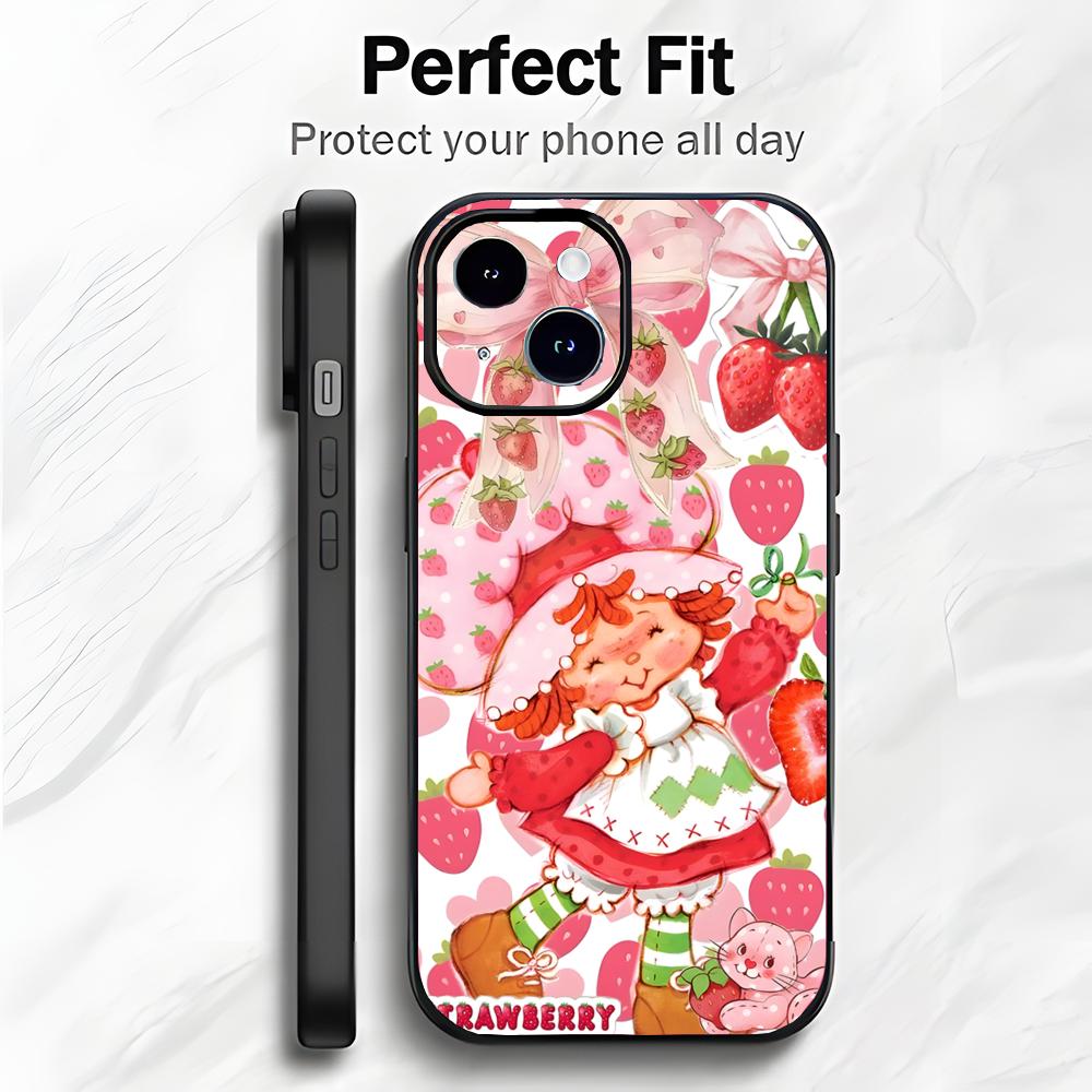 Sweet Cute Cartoon S-Strawberry Shortcake Phone Case Phone Case Soft Packaging Lightweight For iPhone17 16 15 14 13ProMax