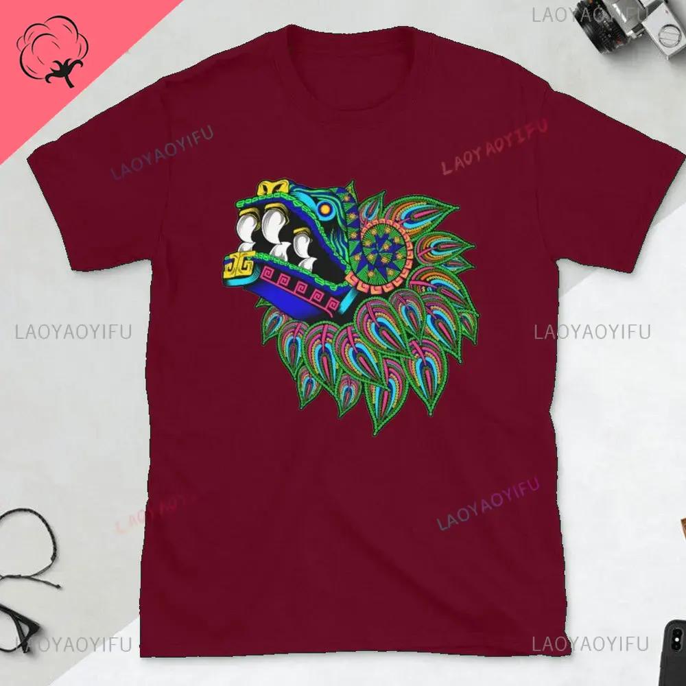 Tlaloc Quetzalcoatl Aztéčtí Bohové Starověcí Bohové Mexické Tričko Pánské Aztécké Tričko Aztécký Potisk Trička z Mexika Mexické Oblečení Muži