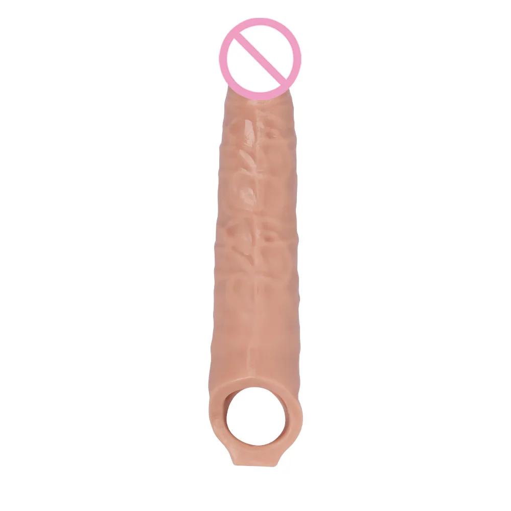 XXL 28cm Penishülle für Männer Penisvergrößerung Produkt Extender Hülle Silikon Sex Werkzeug Spielzeug Capa Peniana Dildo Hombre Funda Big Pene