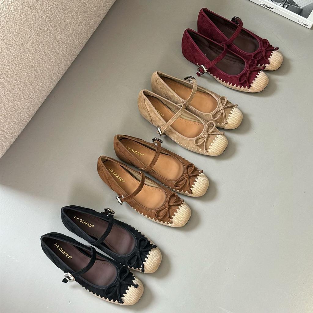 IPPEUM Women Mary Janes Shoes 2025 New Ballet Flats Round Toe Pumps
