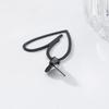 Fashionable Black Heart Dangle Earrings Retro Style Jewelry Ear Accessories Jewelry for Music Festivals and Party Looks