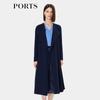 PORTS Women's Long Sleeve Belted Trench Coat