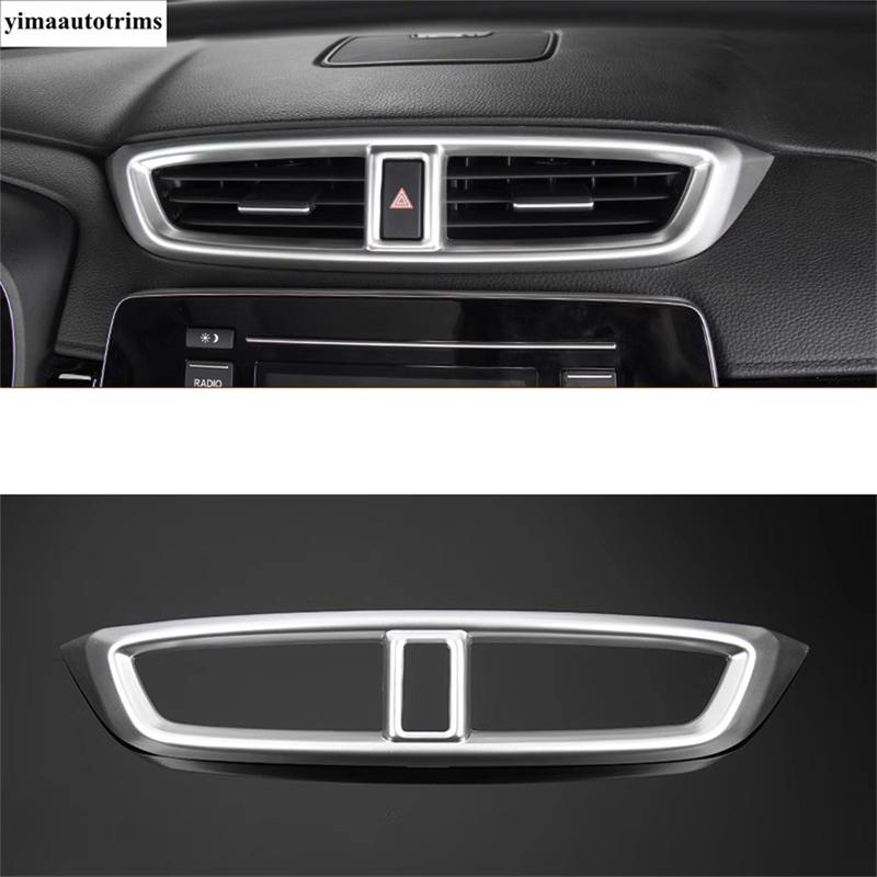 Car ABS Interior Center Middle Conditioning Air AC Vent Outlet Panel Frame Cover Trim Accessories For Honda CR-V CRV 2017 -