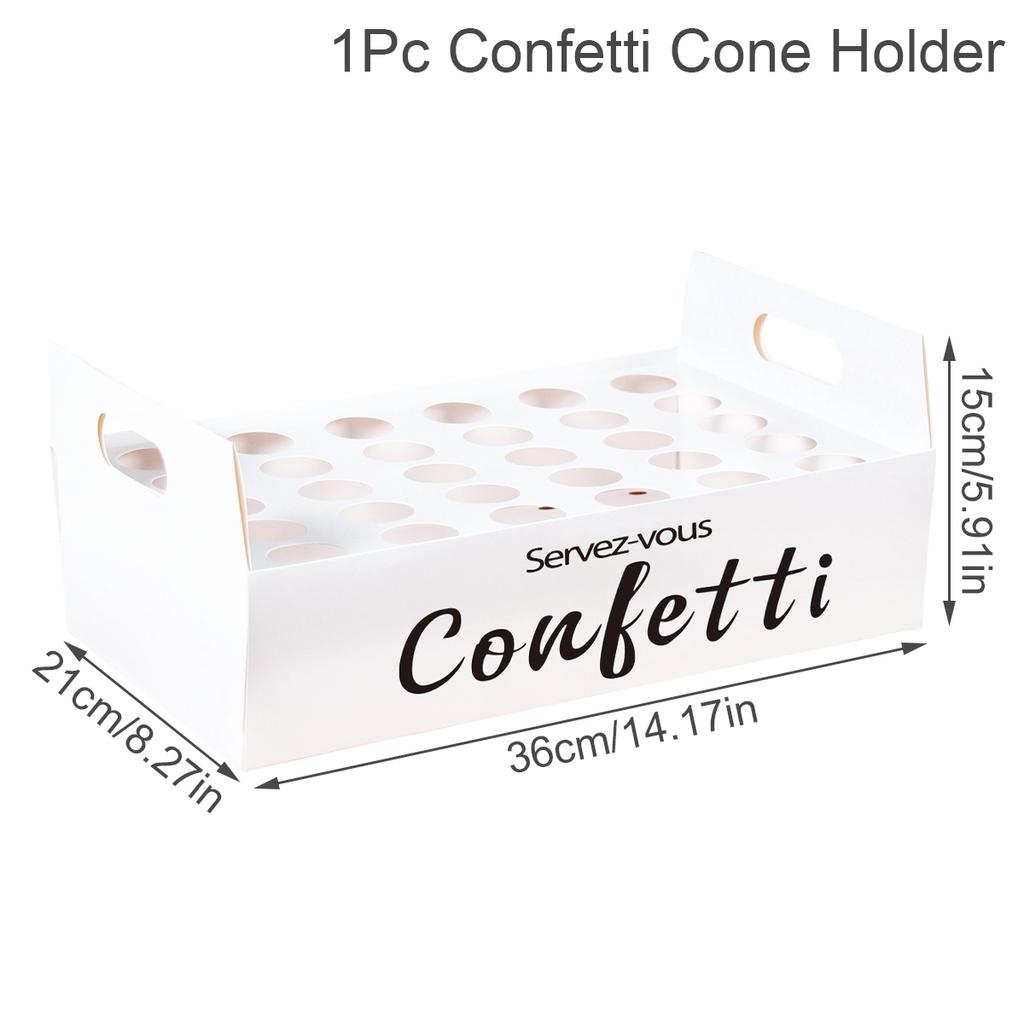Wedding Kraft Paper Tray Confetti Cone Stand Box Tray For Wedding Decoration Flower Confetti Cones Rustic Wedding Paper Holder