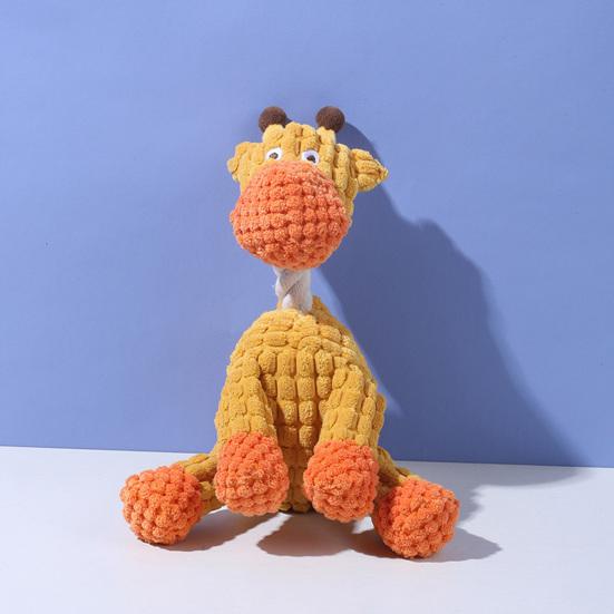 Plush Animal Dog Toy Squeaky Donkey Dog Giraffe Dog Chew Toy Stuffed Animal Toy for Puppy Teething Interactive Tug-of-War