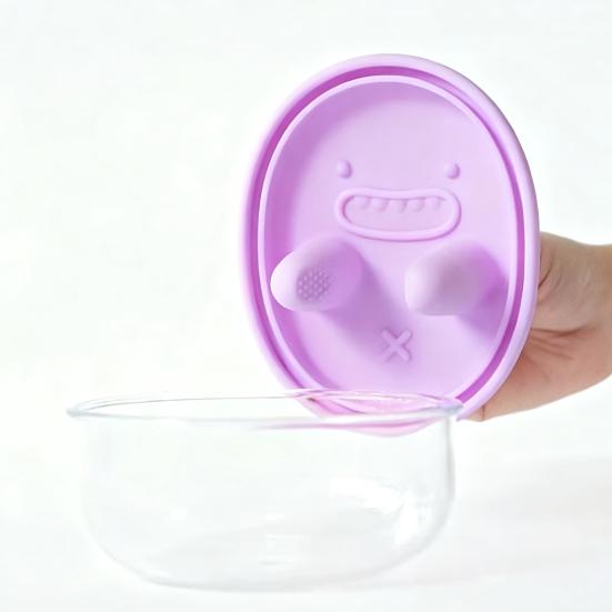 Yousheng Leak-Proof Snack Box with Silicone Cover Portable Finger Guard Design No-Mess Lunch Container Cookie Storage Tool