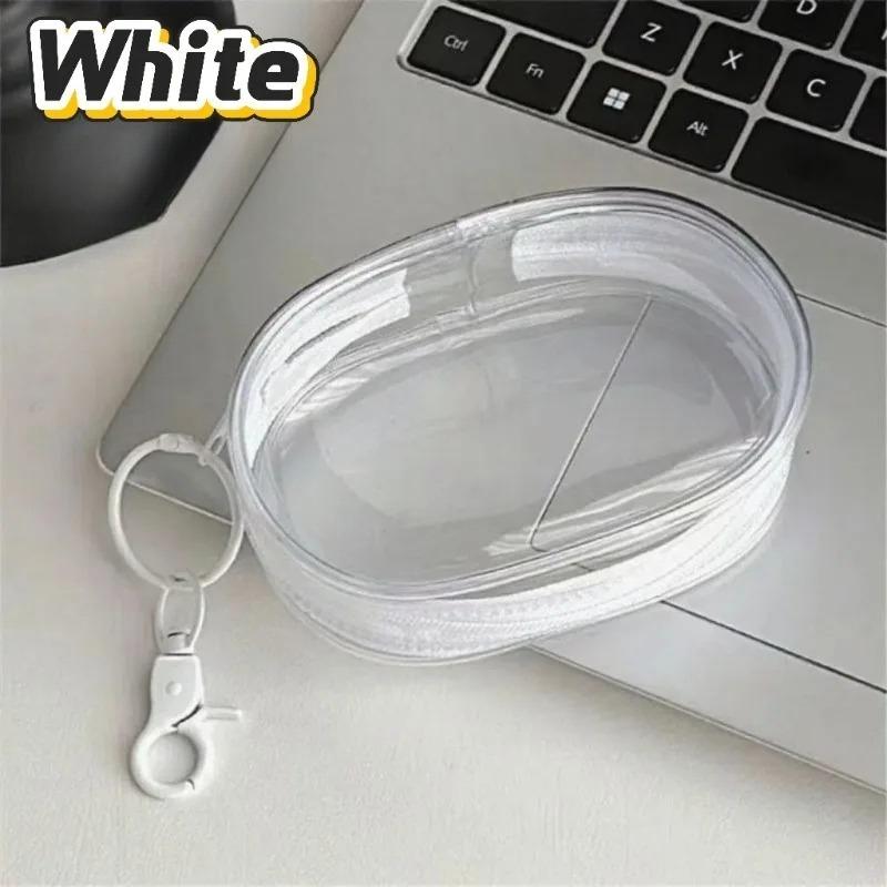 Portable Mini Transparent Zipper Earphones Data Cable Storage Bag Waterproof PVC Material Outdoor Travel Multi-functional Space-Saving
