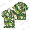 Nuevas Camisas Amarillas Hawaianas para Hombre Pintura Creativa de Paisaje Chino Manga Corta Camisas Aloha Estilo Cubano Verano