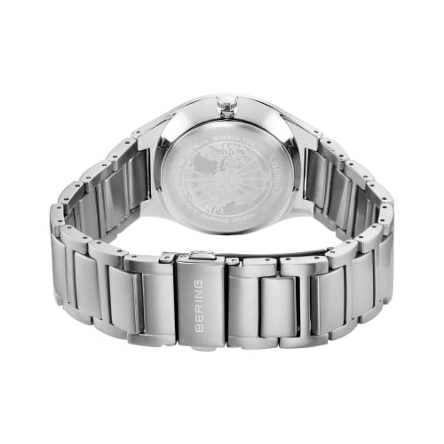 BERING Men's Analog Quartz Titanium Collection Watch with Titanium Strap and Sapphire Crystal, Silver Link Belt (11739-772). Officially Imported. 3-Ye