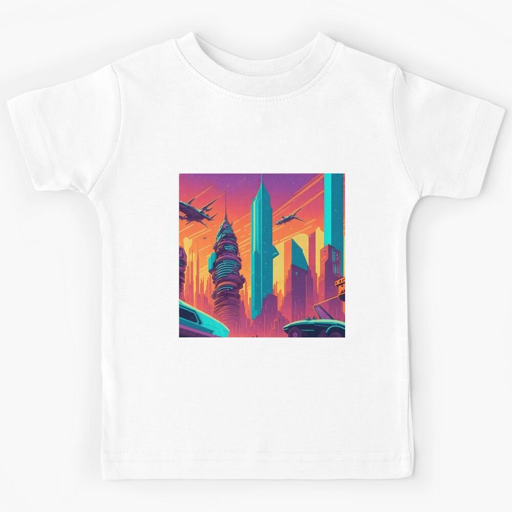 Retro-Future Odyssey: Visionary Poster Art Print Kids T-Shirt 120