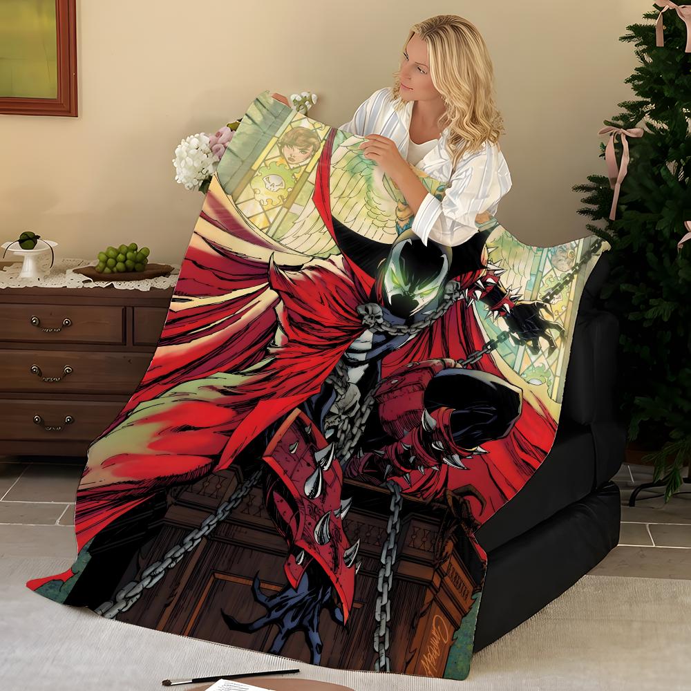 Comic S-Spawn Throw Flannel Blanket, Soft Warm, Durable & Washable Cute Cool