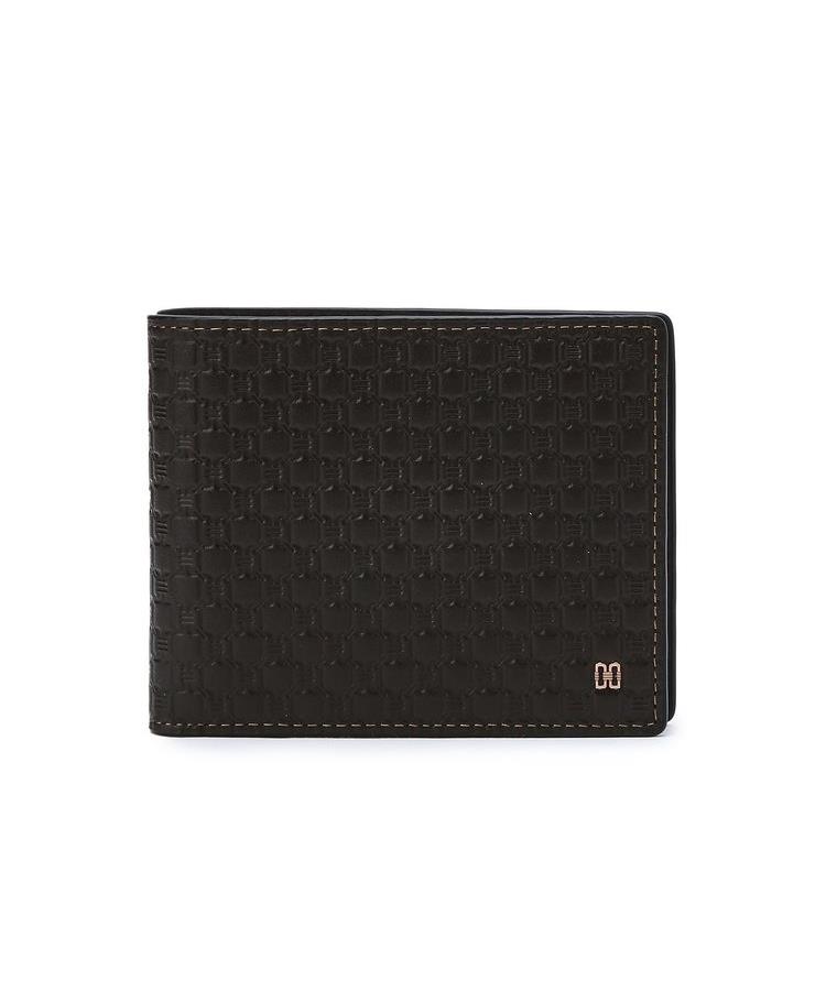 Daks Men'S Accessories (Barnet) Barnet Dark Brown Barnet Embossed Dd Pattern Bifold Wallet Dbwa6F926W3