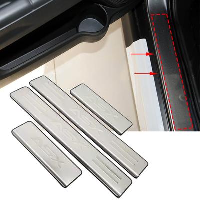 For Mitsubishi Asx 2013- Stainless Steel Car Door Sill Scuff Plate Trim Automobile Side Entrance Threshold Protector Sticker
