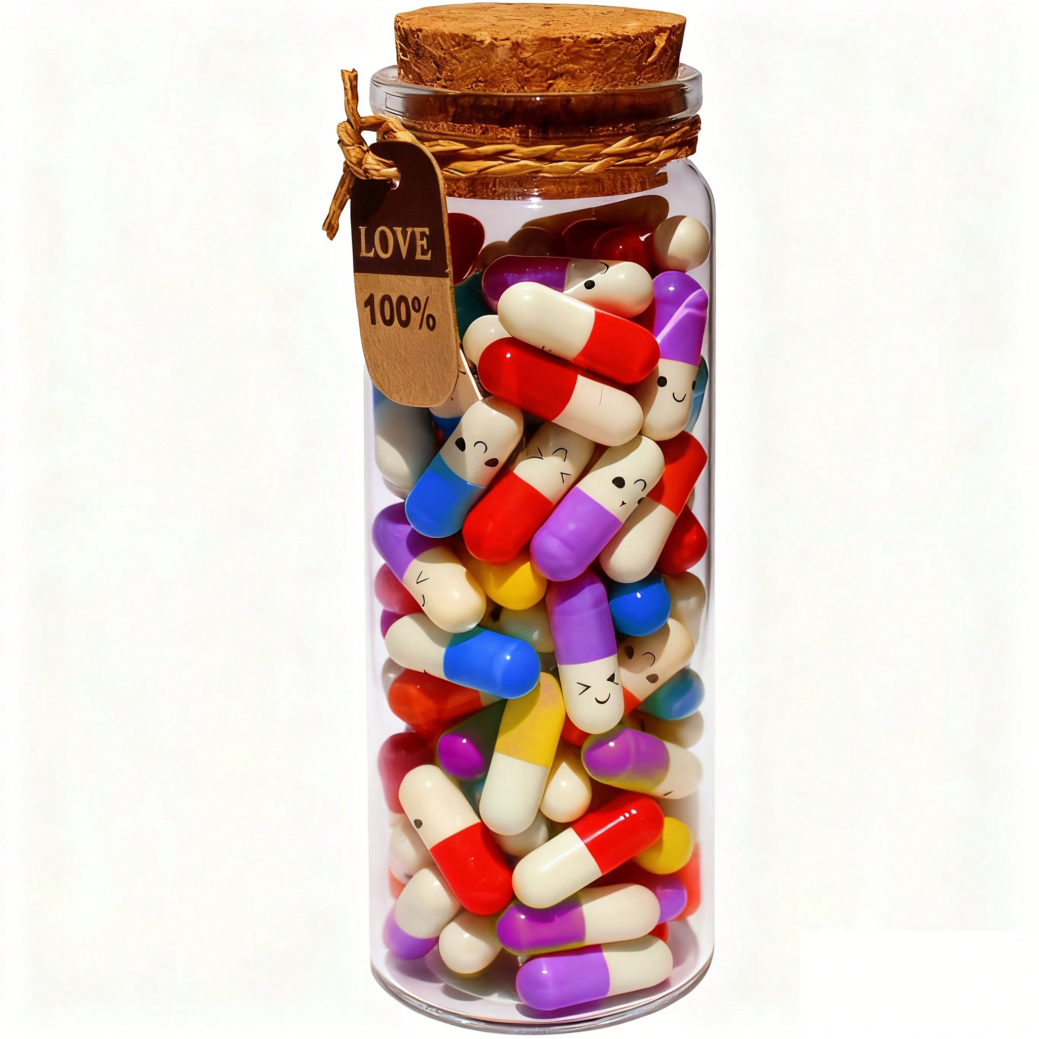 Подарки на День святого Валентина Ей Ему Парню Девушке Капсулы Записки Таблетки в Стеклянной Бутылке Письма Сообщения Для Пар Мужчин Женщин Смешанный цвет 100 шт 1990₽