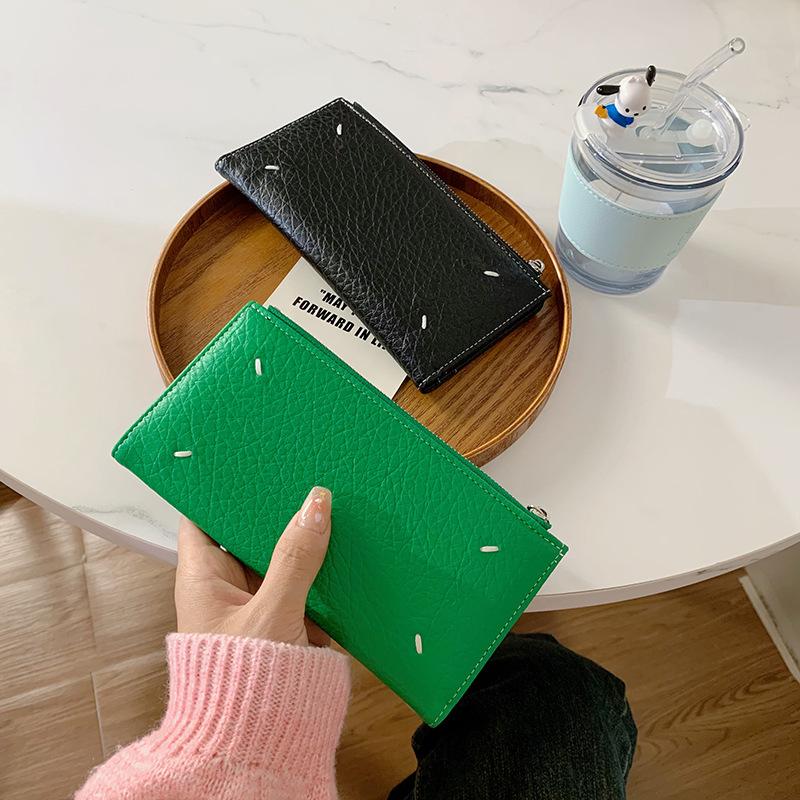 Women's Wallet Ins Small Wallet Women's High-end Folding Wallet Long Clutch Bag Wallet Zipper