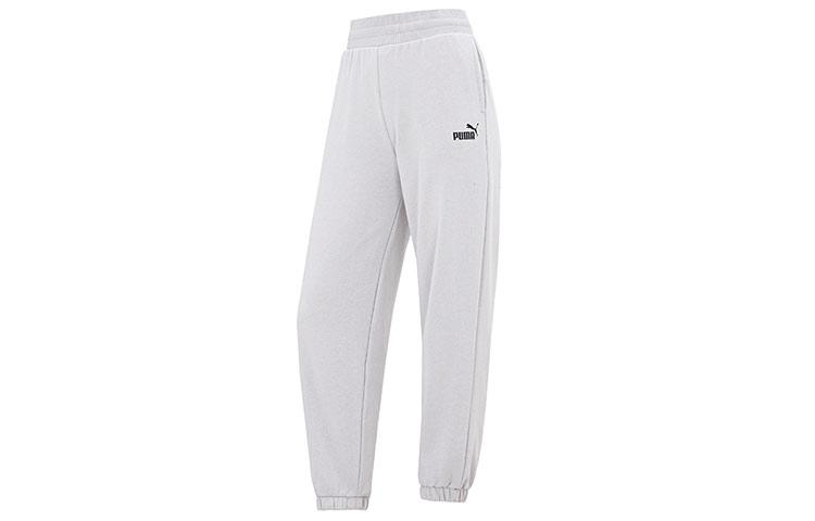 PUMA Knitted Sweatpants Women s Gray Moderate Cuffed Pants 671604-19 S