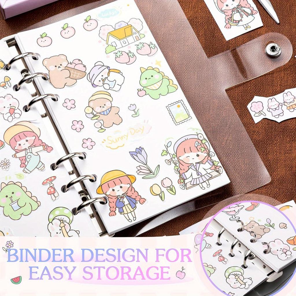 Reusable Sticker Book Collecting Sticker Binder 40Sheets + PVC Transparent Shell Collection Album for Collecting Labels Book Storage(1 Piece, A6/A5)