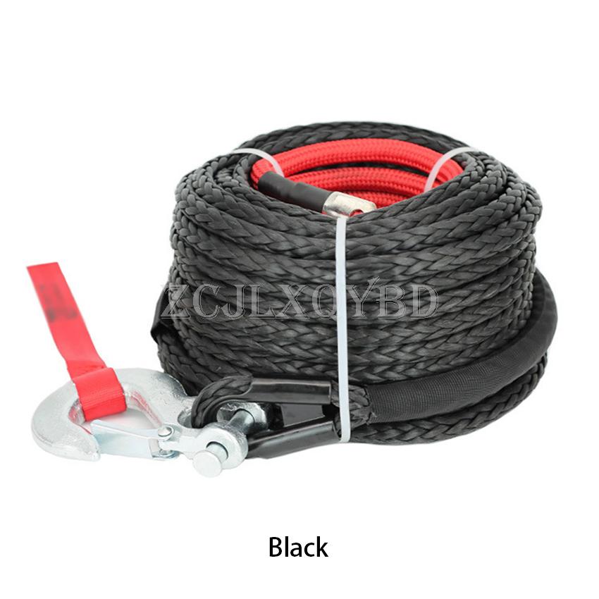 12mmx12m Winch Rope Tow Car Accessories Off Road Trailer Strap Synthetic Towing Rope for ATV SUV Vehicle ATV UTV Off-Road 12mmx12m чёрный
