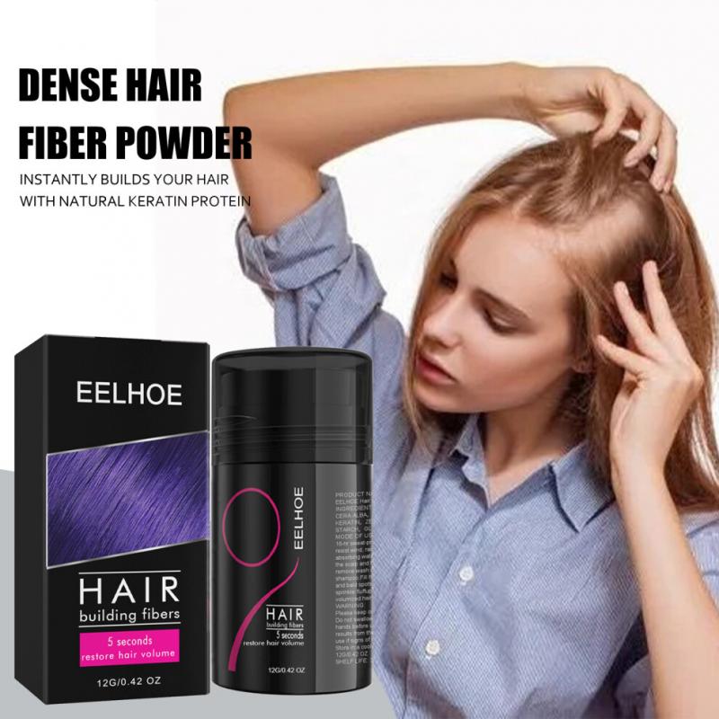 EELHOE Dense Hair Fiber Powder Hair Increase, Hair Volume Fiber Thickness, Hair Powder and Plant Fiber Powder