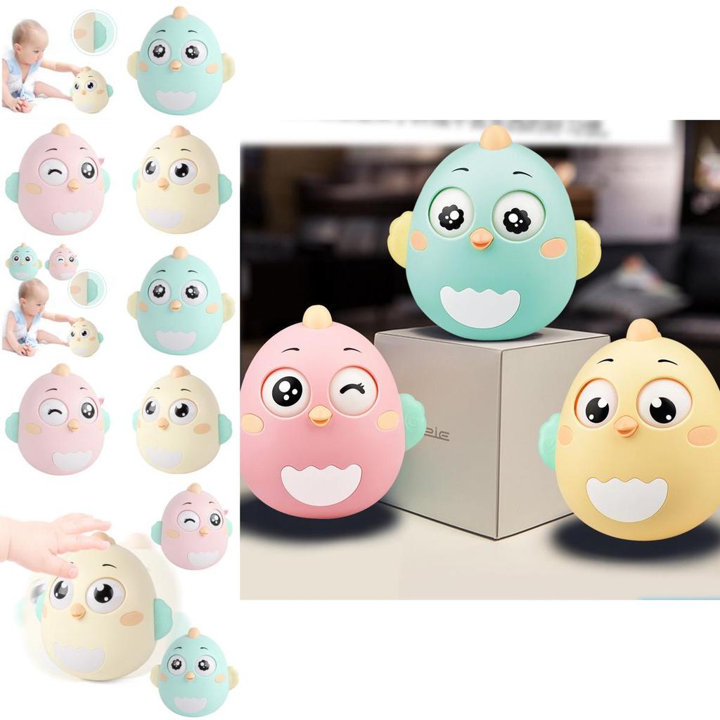 Cute Chick Baby Toddler Plastic Wobbler Toy With Built-in Bell Perfect For Sensorial Development Brand Ruicheng