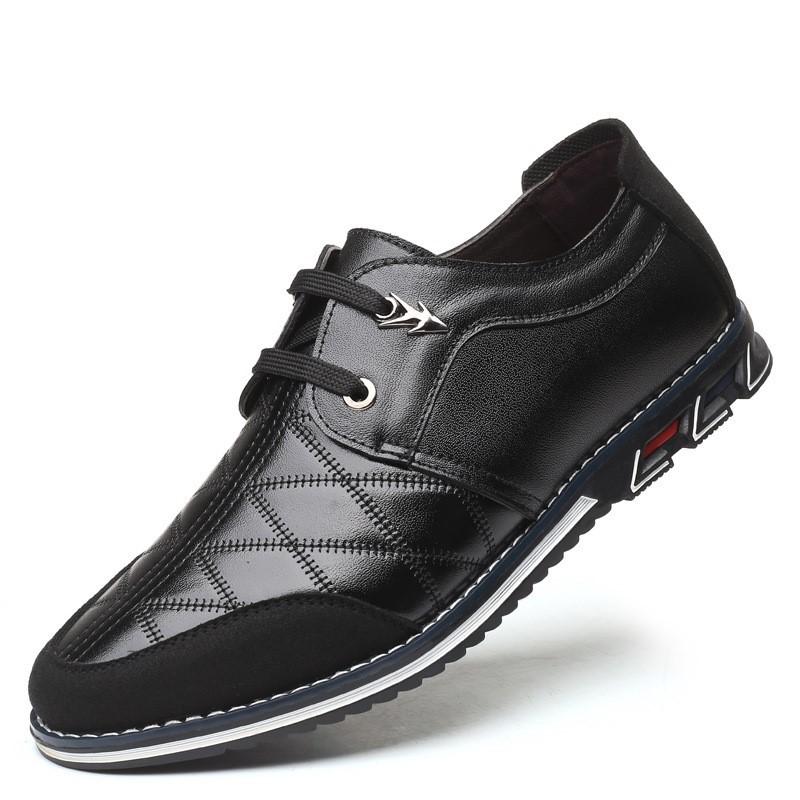 Męskie Skórzane Casualowe Buty Do Jazdy Sznurowane Modne Klasyczne Męskie Oddychające Trampki Zapatos De Hombre H211
