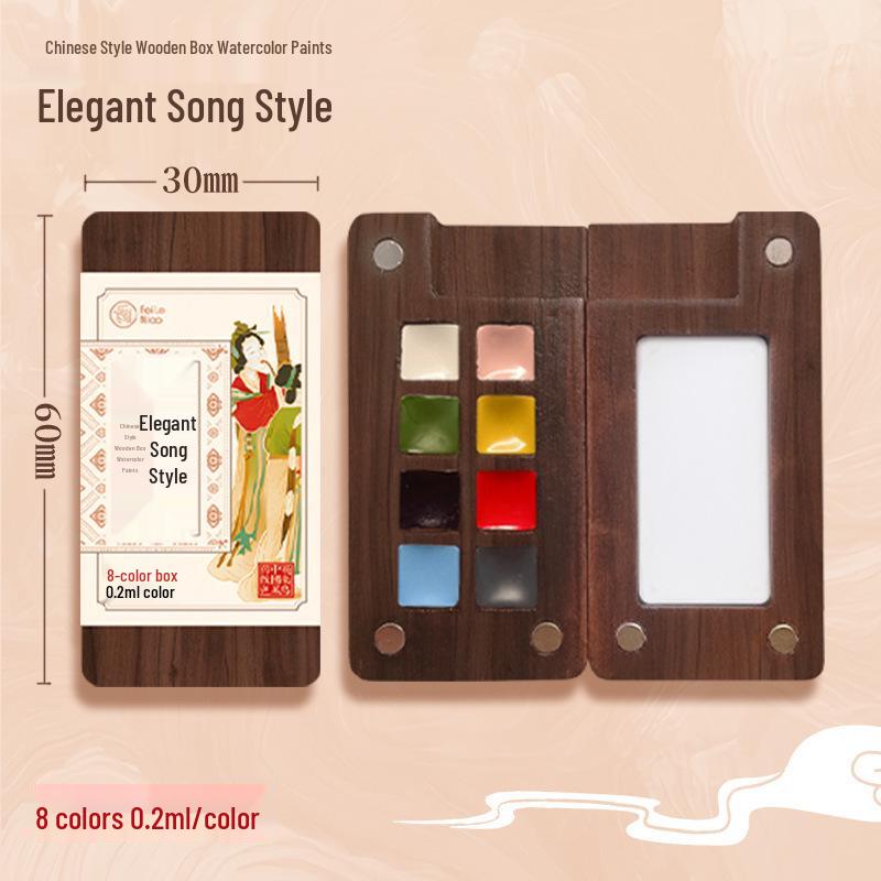 Feile Mini Travel Watercolor Set - Portable Solid Palette for Bird Painting