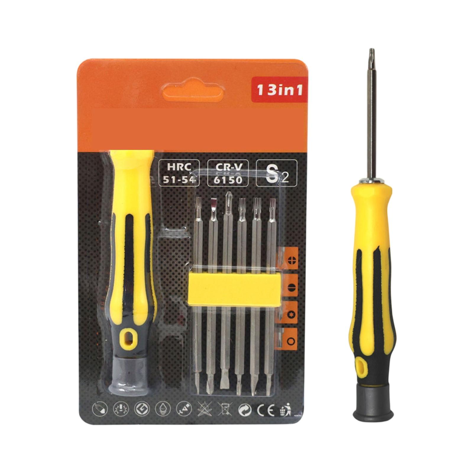 

Магнитный набор отверток 12-в-1, Набор инструментов для дома и ремонта со специальными насадками, Многофункциональные инструменты для разборки и сборки One Size жёлтый